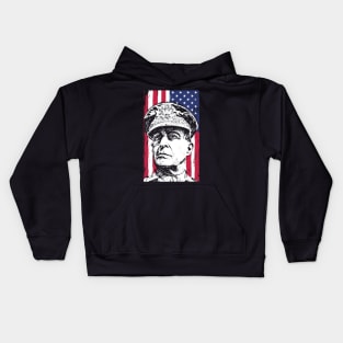 General Douglas MacArthur USA Flag Kids Hoodie